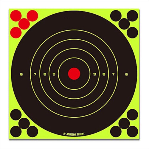 100pcs Fluorescent Green Target Stickers Bow and
