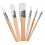 Wooden Paint Brush Set, 6 Pieces Paintbrushes for 1