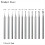 12 Pcs Cylinder-Cone Shape Carving Burr Sets, 3/32 2