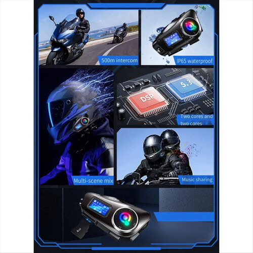 Q58 Max Motorcycle Helmet Bluetooth Intercom IP65 2