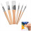 Wooden Paint Brush Set, 6 Pieces Paintbrushes for 3