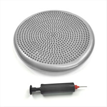 Gray PVC Yoga Balance Mat, Inflatable Massage Cush