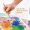 Wooden Paint Brush Set, 6 Pieces Paintbrushes for 5