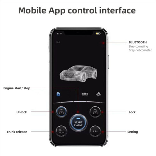 Car Remote Start Stop Kit Bluetooth Mobile Phone A 2