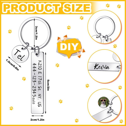 30 Pcs Engravable Metal Keychain Blanks Stamping f 1