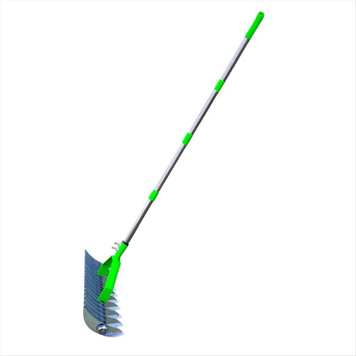1.7M Lawn Hay Rake, Thatch Leaf Garden Descaling S
