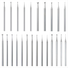 24 Pcs 3/32inch Shank Burr Sets,Includes Ball Burs
