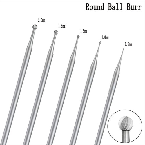 24 Pcs 3/32inch Shank Burr Sets,Includes Ball Burs 1
