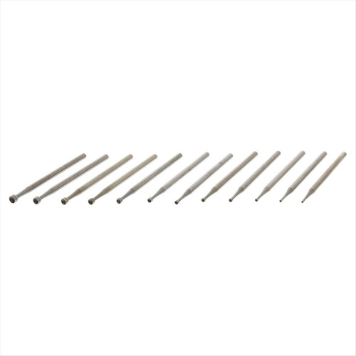 12 Pcs Round Cup Burr Set, 3/32Inch Shank Wire Rou 2
