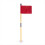 Red Golf Green Flag, Two-Section Detachable Flagpo 1