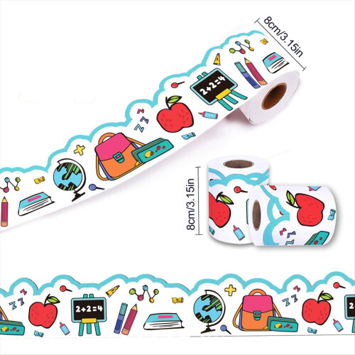 Back to School Bulletin Board Border Self Adhesive