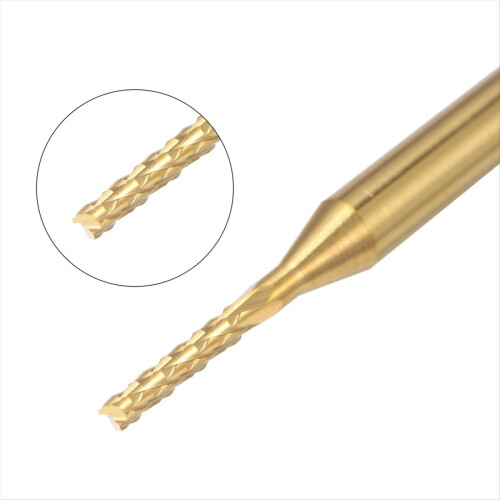 10PCS Titanium Coat Carbide End Mill Engraving Mil 2