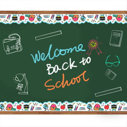 Back to School Bulletin Board Border Self Adhesive 2
