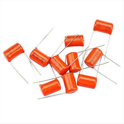 10pcs Orange Tone Capacitor for Electric Guitar Ba 1