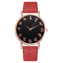 Analog Quartz Watch for Women Durable Adjustable Band: Rainbow Dial High Quality Japanese Movement Rosegold Trim Flexible Leather Strap