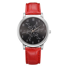 Adjustable Band Watch with Clear Glass and Anti-Wear Finish, Stylish Dress Watch with Flexible Leather Strap for Women
