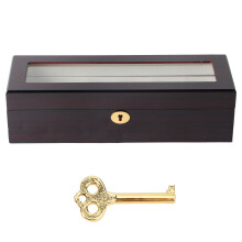 Porte-clés de style classique pour l'entretien des meubles anciens, boîte de rangement pour clés à barillet creux avec couvercle transparent et