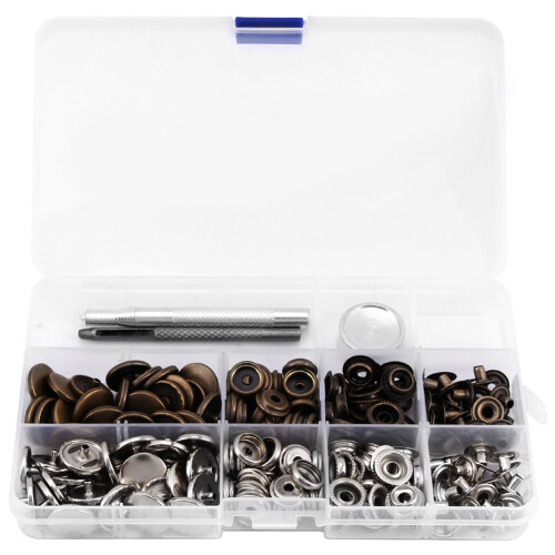 Snap Fasteners For Canvas Metal Button Snaps Adjustable Snap Setter Tool Stainless Snaps Buttons Snap Button Installation Tools Leather Snap Fastener