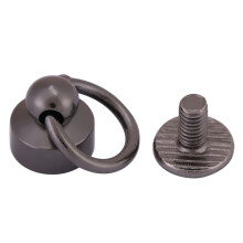 Klinknagels voor leerbewerking, klinknagels met schroefsluiting, ronde kop, O-ring, onderdelen voor leerbewerking, corrosiebestendige messing en