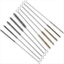 10 Pieces Wire Tube Brushes for Cleaning Pipe Bras