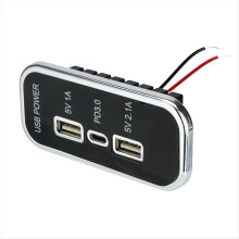 12/24V Car Charger PD3.0 Dual USB Socket for Motor