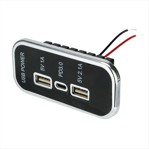 12/24V Car Charger PD3.0 Dual USB Socket for Motor