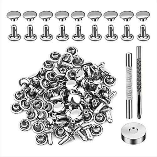 Leather Rivets, 600 PCS Multicolor Double Cap Rive 2