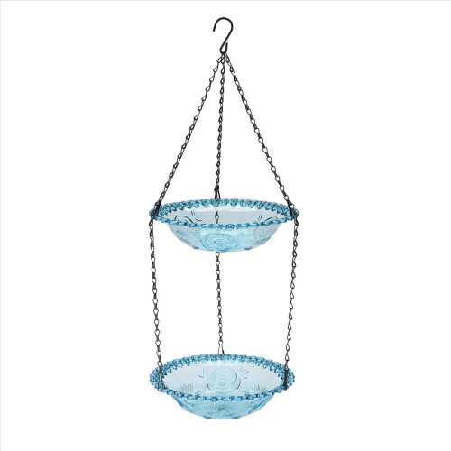2 Layers Bee Feeder with Vivid Flower Design,Hangi