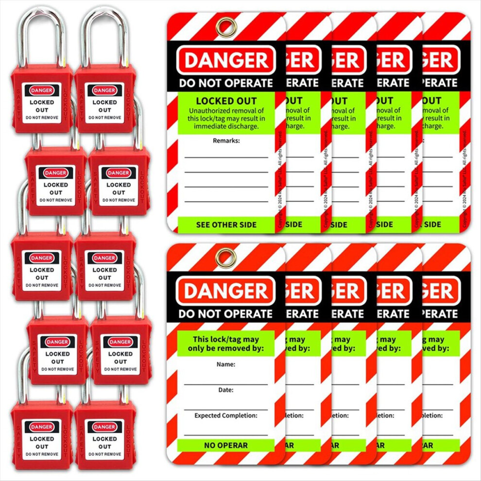 Lockout Tagout Tags And Padlocks Red Safety Tag Ea 4853967074005