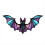 Halloween Bat Stained Glass Window Hanging Acrylic 1