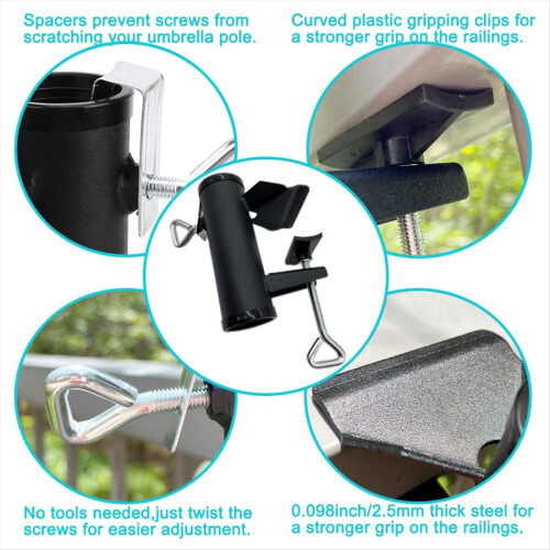 Heavy Duty Patio Umbrella Holder,Patio Clamp Deck 1