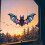Halloween Bat Stained Glass Window Hanging Acrylic 2