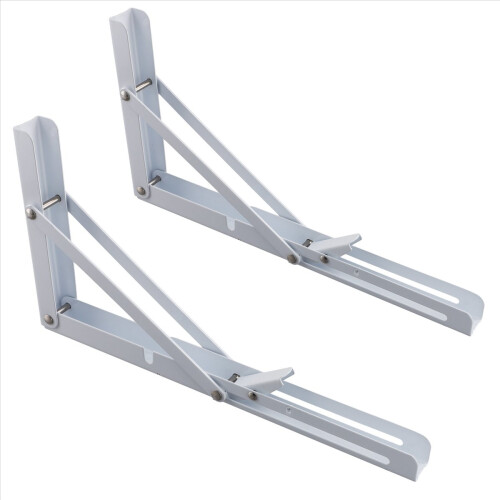 2pcs Folding Shelf Brackets DIY Wall Mounted Furni 2
