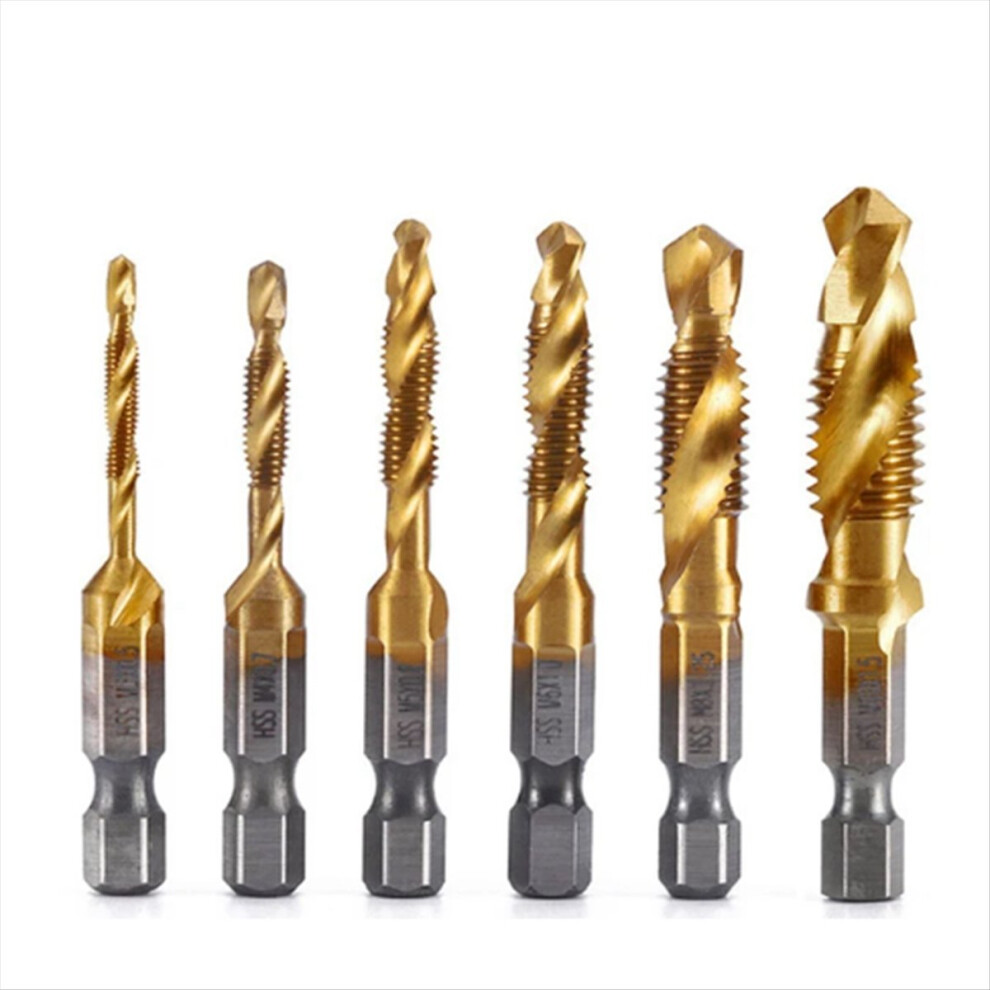 6Pcs M3 M 4 M5 M6 M8 M10 Hex Shank Titanium Plated 4853967075491