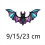 Halloween Bat Stained Glass Window Hanging Acrylic 3
