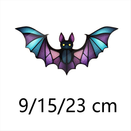Halloween Bat Stained Glass Window Hanging Acrylic 2