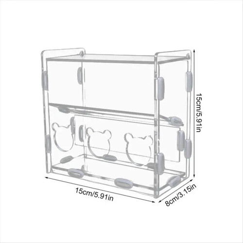 Parrot Feeder Box Acrylic Feeding Container No-Mes 1