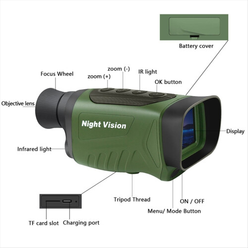 Digital Night-Vision Monocular 40MP 2.5K Infrared 2