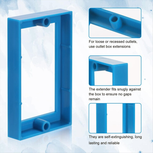 6Pcs Electrical Box Extender,1/2In Single Gang Rec 1