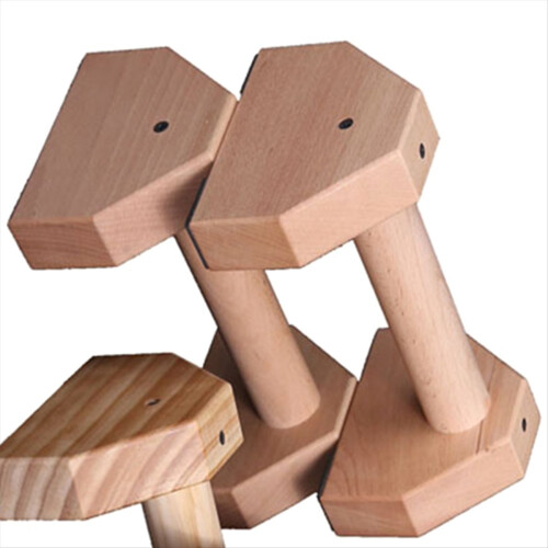 Push-Up Stand Wood Pushup Bars Non-Slip Base Exerc 1