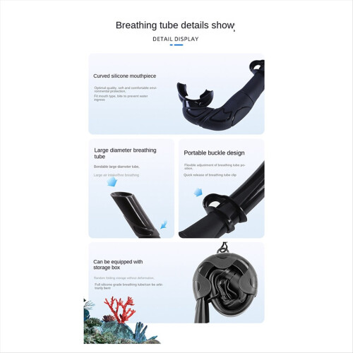 Soft Silicone Diving Snorkel, Portable and Foldabl 2