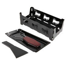 Raclette Grill with NonStick Cheese Melting Pan, Wooden Handle, Even Heat for Home Dinner