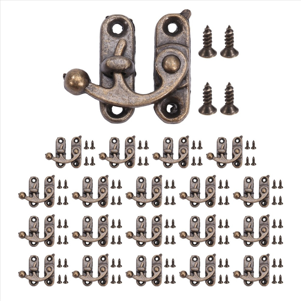 20Pcs Bronze Tone Antique Right Latch Hook Hasp Ho 4853967078003
