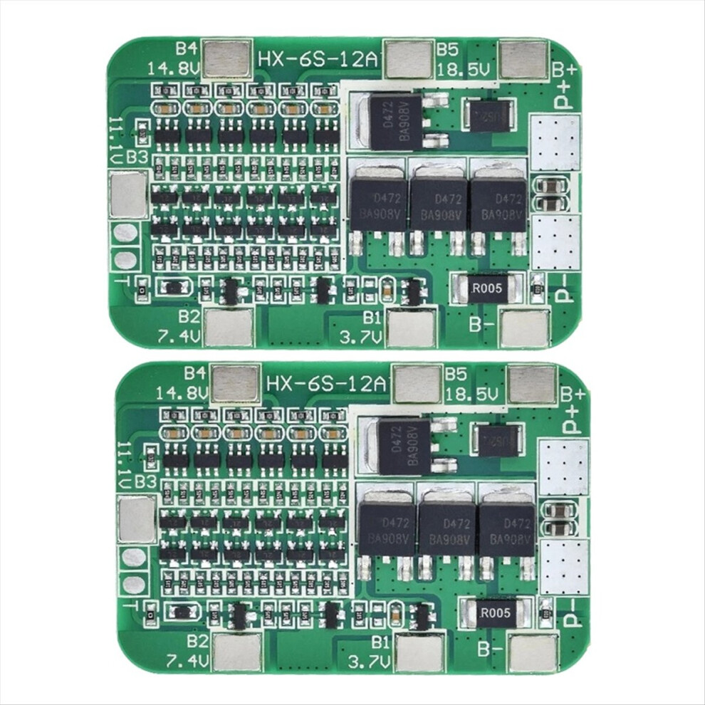 2Pcs 6S 22.2V 12A Li-Ion Lithium Battery Protectio 4853967081218
