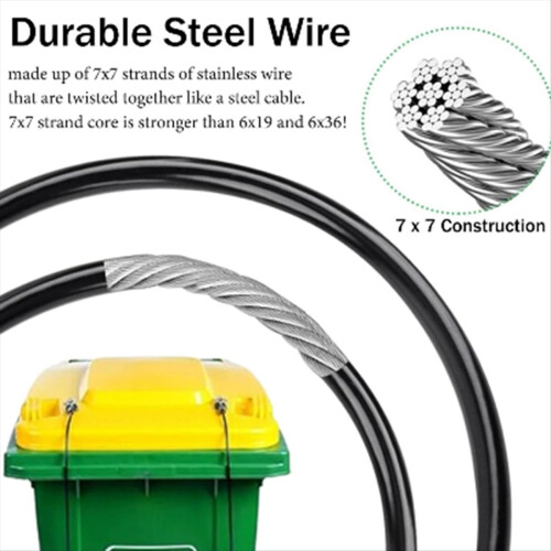 Straps Attach to Black Bear Proof Trash Can. Works 1