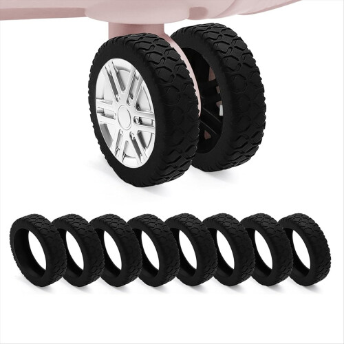 8Pcs Suitcases Wheel Covers,Silicone Luggage Compa 1