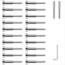 20Pack Cable Railing Kit for 1/8In Wire Rope, SST3