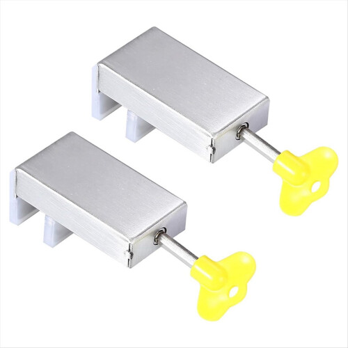 2PCS Adjustable Window Security Locks Limiters for