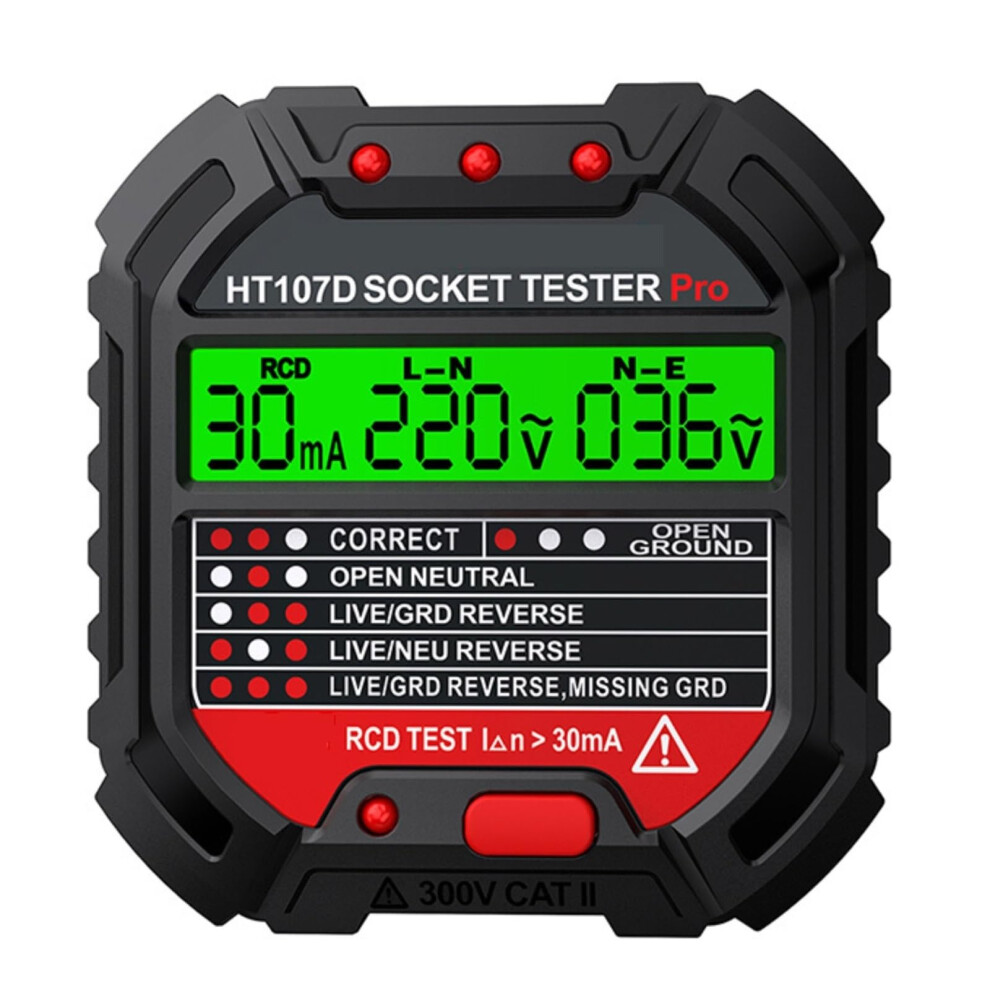 Network Cable Tester Ht107d, Digital Ac Voltage Detection, Socket Tester, Ground Neutral Polarity And Phase Check 9199774199049