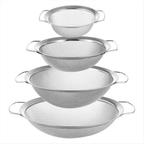 Fine Mesh Paint Strainer, Double Handle Bucket Str